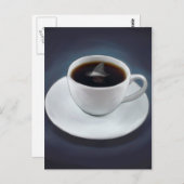 Carte postale café fin requin (Devant / Derrière)