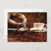 Carte Postale Café frais au sol (Devant / Derrière)