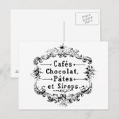 Carte postale - Café français (Devant / Derrière)