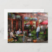 Carte Postale Café - Hoboken, NJ - Un jour de sortie (Devant / Derrière)