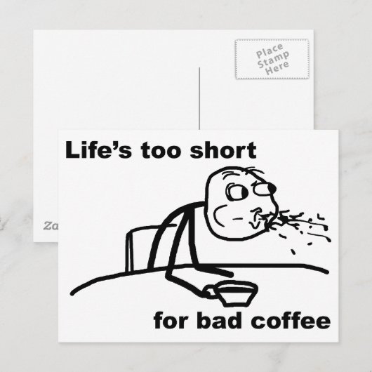 Carte Postale Café incorrect (Devant / Derrière)