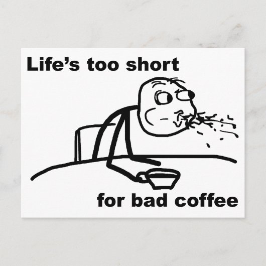Carte Postale Café incorrect (Devant)