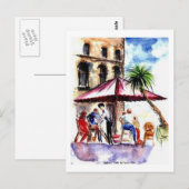 Carte postale - Café italien (Devant / Derrière)