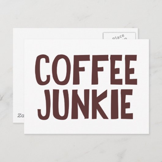 Carte Postale Café Junkie (Devant / Derrière)