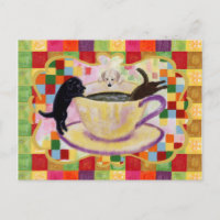 Café Labradors Peinture Mosaïque