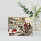 Carte Postale Café - Le lieu de vie local 1941 (Debout devant)