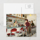 Carte Postale Café - Le lieu de vie local 1941 (Devant / Derrière)