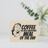 CARTE POSTALE CAFÉ LE REPAS LE PLUS IMPORTANT DU JOUR (Debout devant)