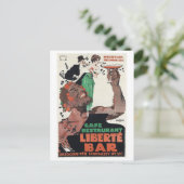Carte Postale Cafe Liberte Bar, Hongrie, 1918 Vintage (Debout devant)