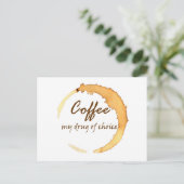 Carte Postale Café - ma drogue de choix (Debout devant)