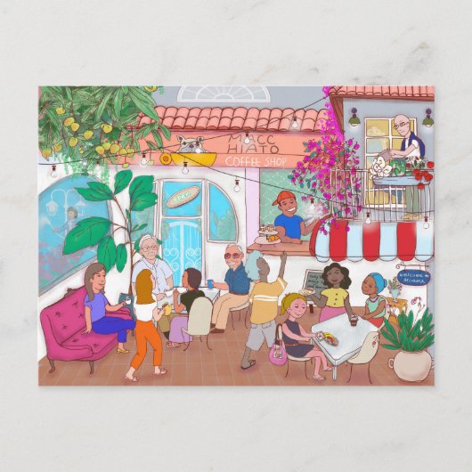 Carte postale Café Macchiato Miramar (Devant)