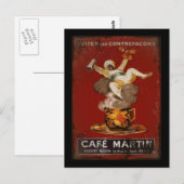 Carte Postale Cafe Martin Genie (Devant / Derrière)