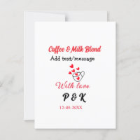 Café & mélange de lait couple d'amour café cœur ro