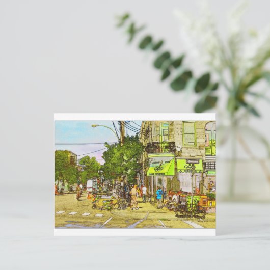 Carte Postale Café Olympico (Debout devant)