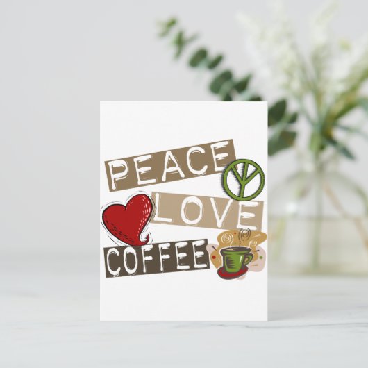 CARTE POSTALE CAFÉ PAIX LOVE 2 (Debout devant)