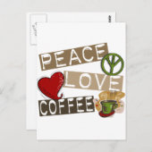 CARTE POSTALE CAFÉ PAIX LOVE 2 (Devant / Derrière)