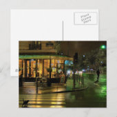 Carte Postale Café Paris la nuit (Devant / Derrière)