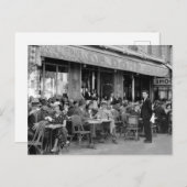 Carte Postale Café Paris Noir & Blanc (Devant / Derrière)