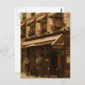 Carte Postale Café Paris par jour (Devant / Derrière)