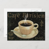 Carte Postale Café Parisien (Devant / Derrière)