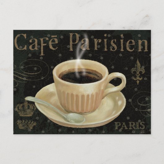Carte Postale Café Parisien (Devant)