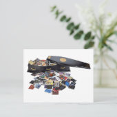 Carte Postale Café plein de livres (Debout devant)