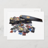 Carte Postale Café plein de livres (Devant / Derrière)