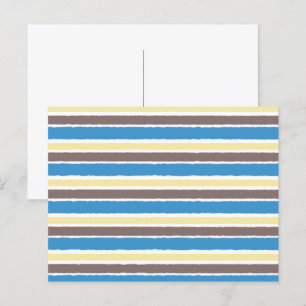 Carte Postale Café Popcorn Beurré Brown Sonic Blue Stripes