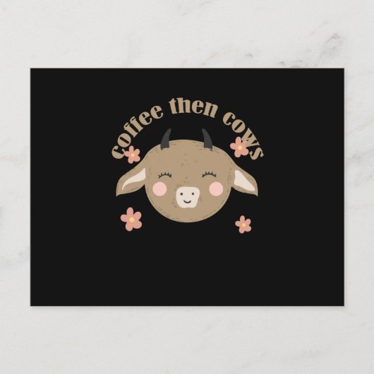 Carte Postale Café Puis Vaches (Devant)