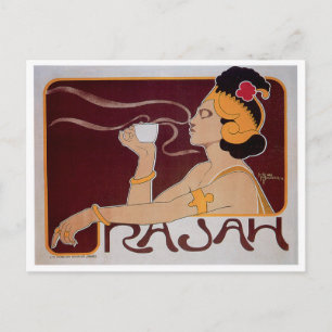 Carte Postale Café Rajah Vintage Boisson de café chaud Ad