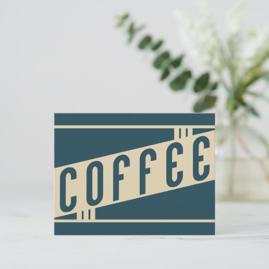 Carte Postale café rétro (Debout devant)