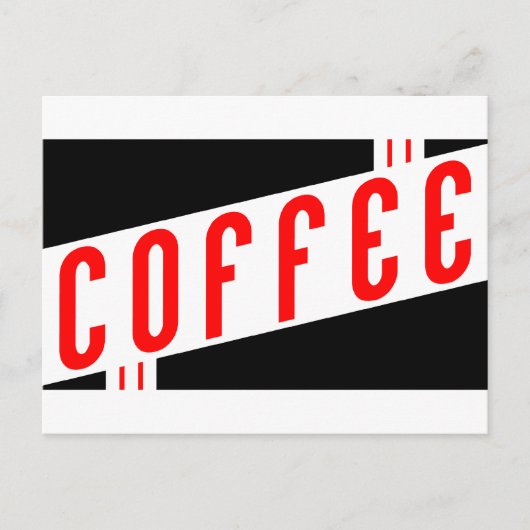 Carte Postale café rétro (Devant)