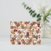 Carte postale Café Shop Chocolat Chaud Marshmallow (Debout devant)