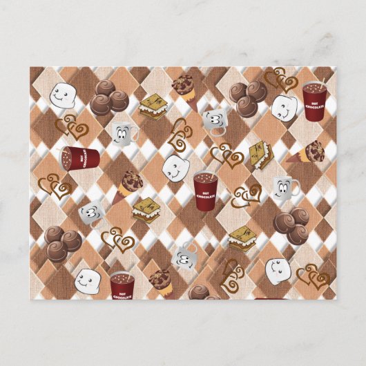 Carte postale Café Shop Chocolat Chaud Marshmallow (Devant)