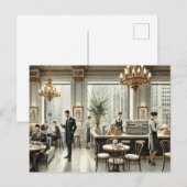 Carte Postale Café sophistiqué à San Francisco (Devant / Derrière)