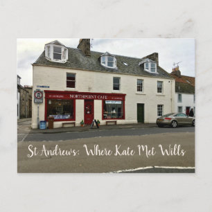 Carte Postale Café St Andrews où Kate Met Wills Prince