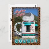 Carte Postale Café. . . Style Alaska ! (Devant / Derrière)