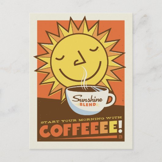 Carte Postale Café Sunshine Blend (Devant)