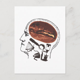 Carte Postale Café sur le cerveau