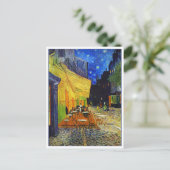 Carte Postale Café Terrasse à la nuit par Van Gogh (Debout devant)