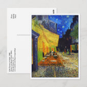 Carte Postale Café Terrasse à la nuit par Van Gogh (Devant / Derrière)