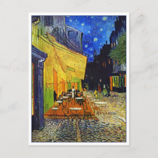 Carte Postale Café Terrasse à la nuit par Van Gogh (Devant)
