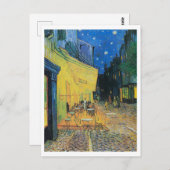 Carte Postale Café Terrasse à la nuit par Vincent Van Gogh (Devant / Derrière)