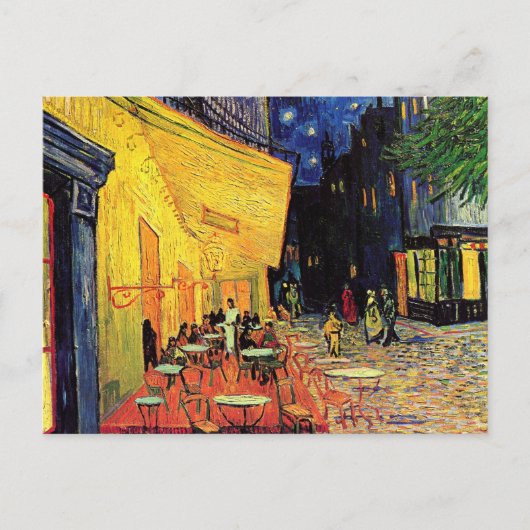 Carte Postale Café Terrasse à la nuit par Vincent van Gogh (Devant)
