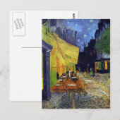 Carte Postale Café Terrasse à la nuit par Vincent van Gogh 1888 (Devant / Derrière)