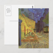 Carte Postale Café' Terrasse À La Nuit Van Gogh coffeehouse Cade (Devant / Derrière)