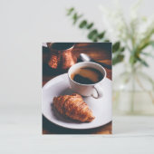 Carte Postale Café turc et Croissant frais (Debout devant)