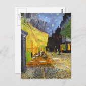 Carte Postale Café Van Gogh Terrasse en soirée (Devant / Derrière)