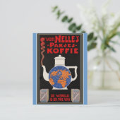 Carte Postale Café Van Nelle - Publicité Vintage (Debout devant)