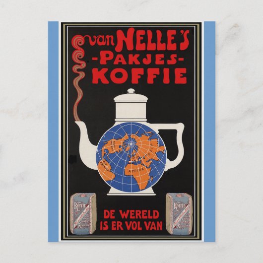 Carte Postale Café Van Nelle - Publicité Vintage (Devant)